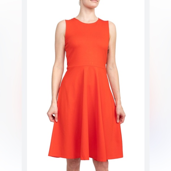 Tahari Dresses & Skirts - Tahari Crew Neck Sleeveless Fit and Flare Solid Scuba Dress Size 10
